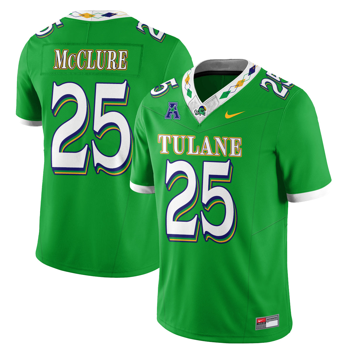 Tulane Green Wave 2026 City Football Vapor Jersey - Stitched