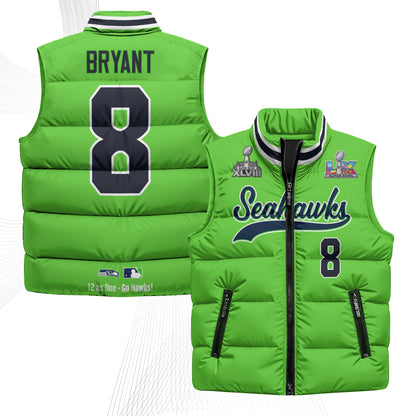 Seattle Seahawks S.Bowl Champs Puffer Vest - Printed