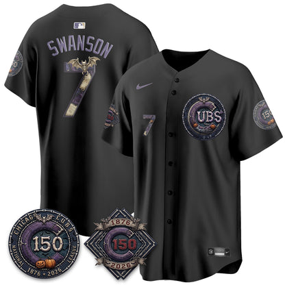 Chicago Cubs Nightmare Edition Vapor Limited Jersey - Printed