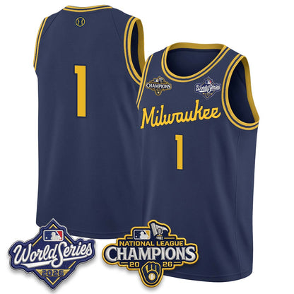 MIL 2026 NL Champions Basketball Jersey - Stitched