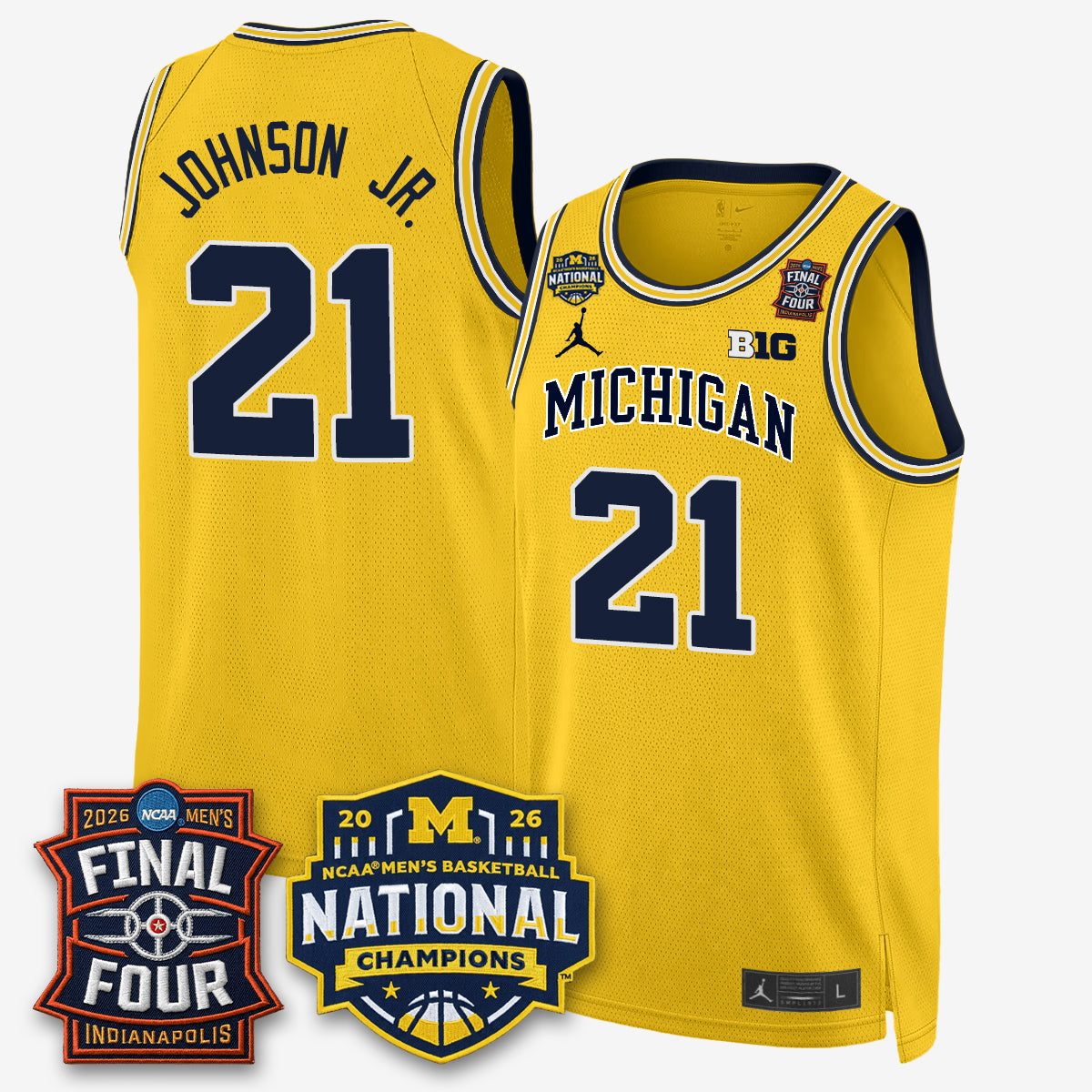 MICH 2026 NCAA Men's Basketball Champions Limited Jersey - All Stitched