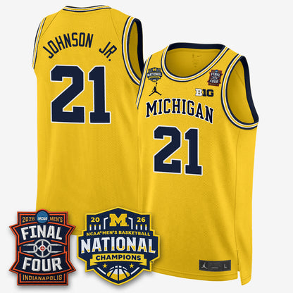 MICH 2026 NCAA Men's Basketball Champions Limited Jersey - All Stitched
