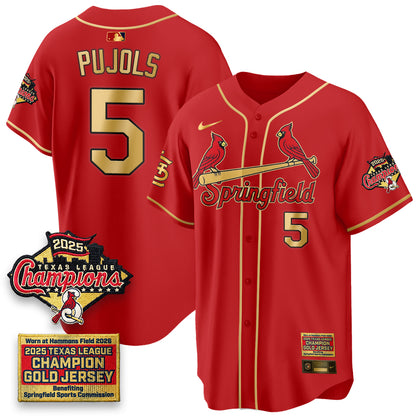STL Springfield's Championship Gold Limited Jerseys - Stitched