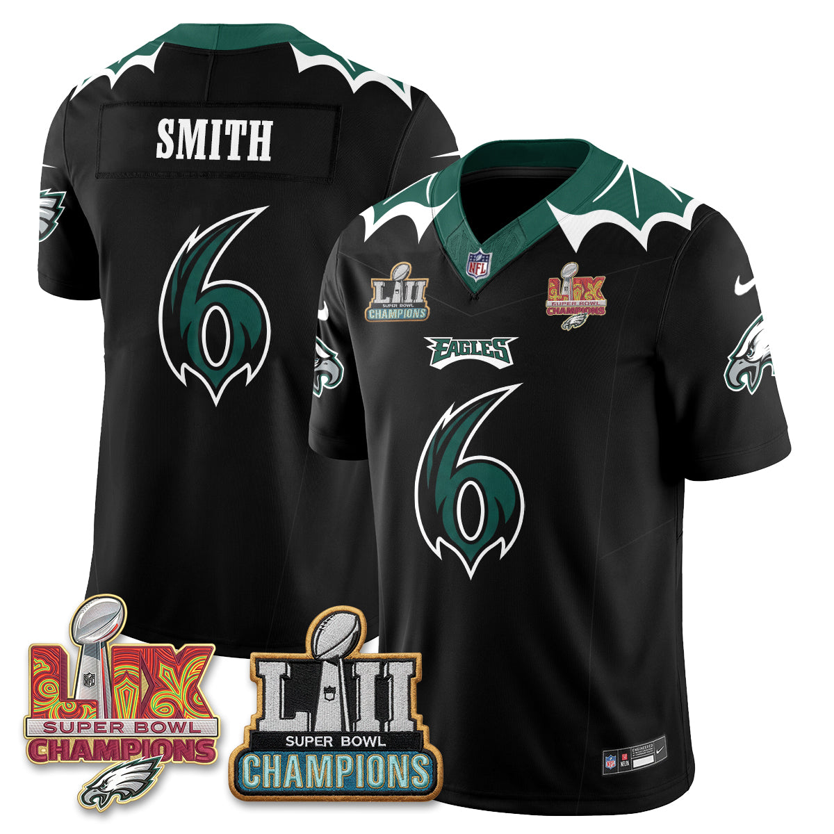 Philadelphia Eagles x Bat Edition Vapor Jersey - Stitched