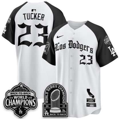 LAD World Series Champions Vapor Premier Limited Gothic Edition Jersey - All Stitched