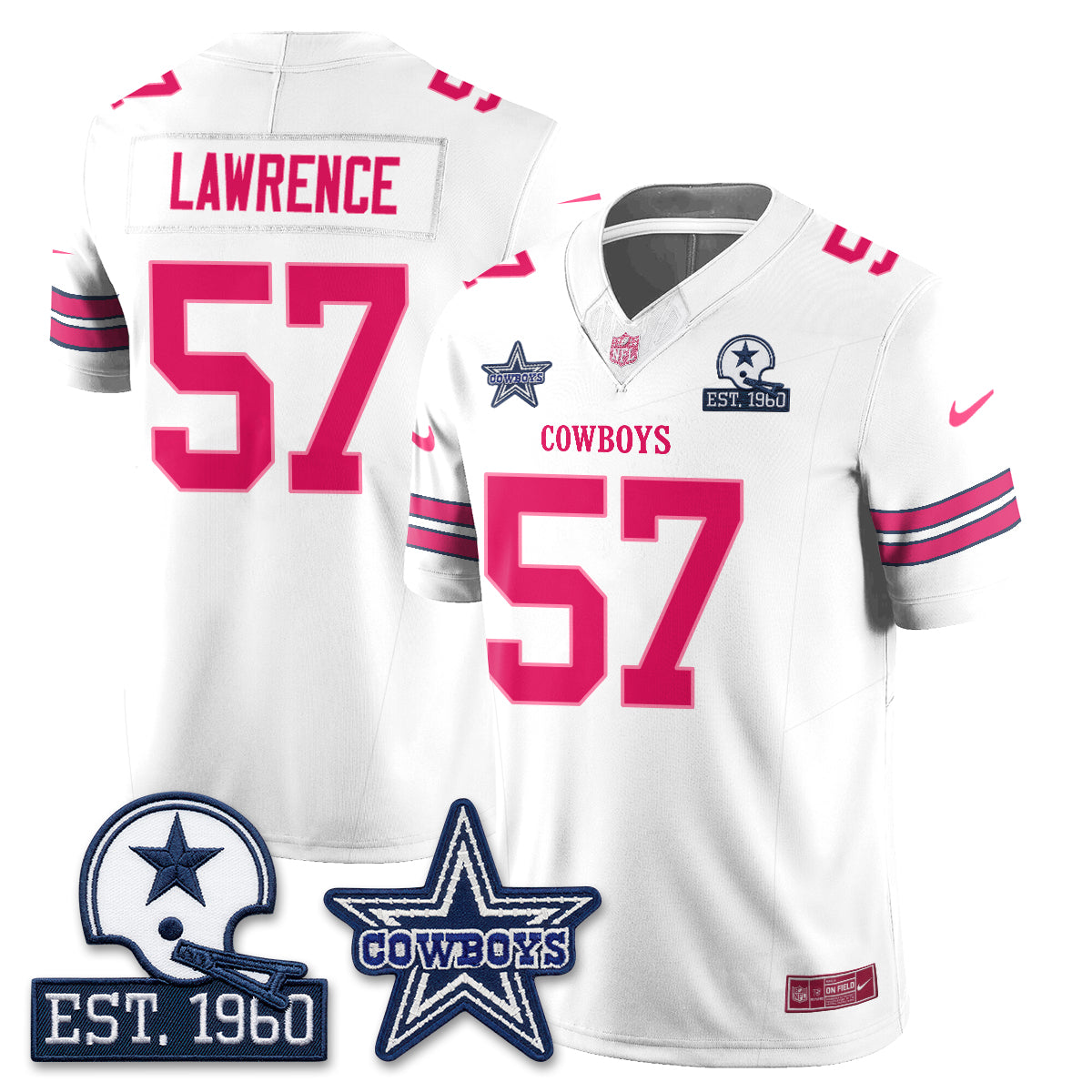 DAL Breast Cancer Awareness Edition Vapor Jersey - Stitched