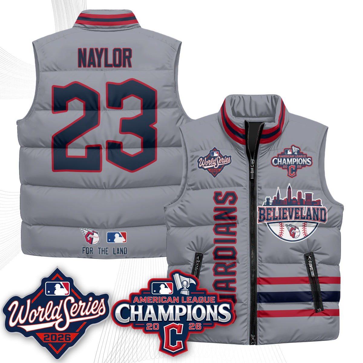 CLE 2026 AL Champions Puffer Vest - Printed