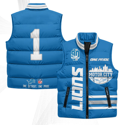 DET Motor City Puffer Vest - Printed