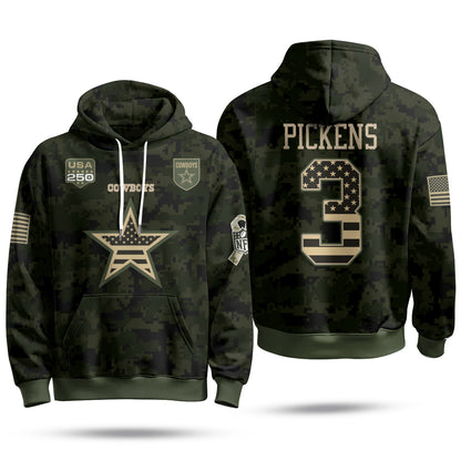 DAL 2026 Salute To Service Edition Pullover Hoodie - Printed
