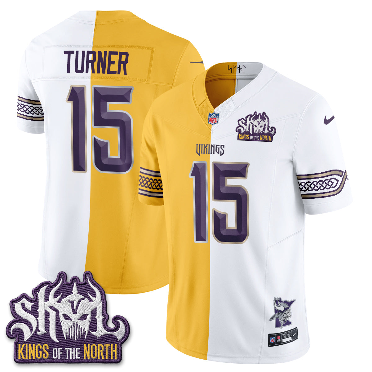 Minnesota Vikings 2026 Rivalries Split V2 Vapor Jersey - Stitched