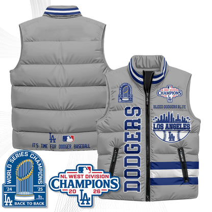 LAD "Bleed Blue" Puffer Vest - Printed