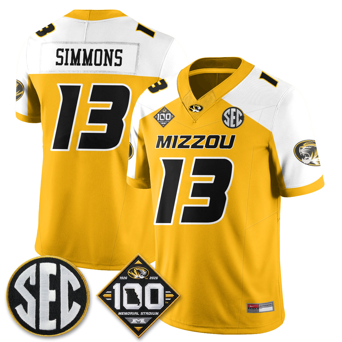 MIZZ 100th Anniversary of Memorial Stadium Vapor Jersey - Stitched