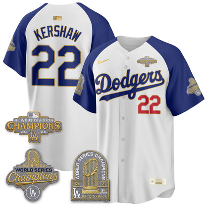 LAD 2026 NL West Champs Gold Vapor Jersey- Stitched