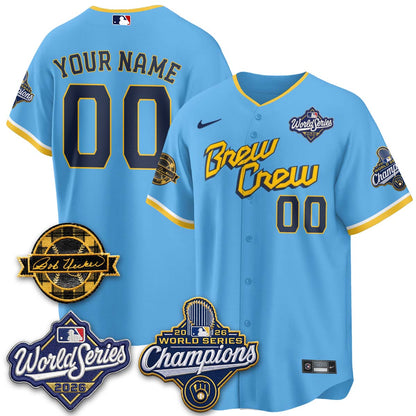 MIL 2026 WS Champions - Bob Uecker Patch Custom Vapor Jersey - Stitched