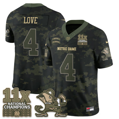 Notre Dame Fighting Irish 2026 Salute to Service Vapor Jersey - Stitched
