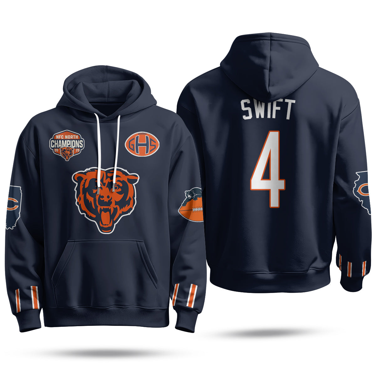 Chicago Bears 2026 Rivalries Hoodie - Stitched