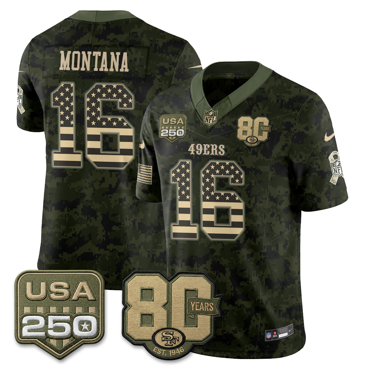 San Francisco 49ers 2026 Salute to Service Edition Vapor Jersey - Stitched