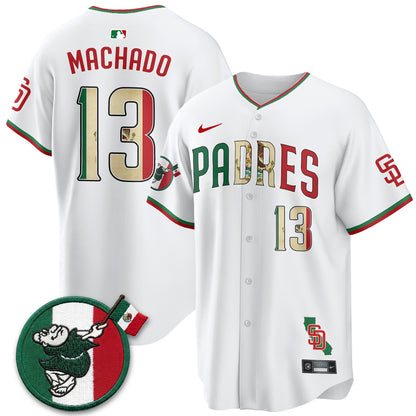 San Diego Padres Mexico Style Vapor Jersey - Stitched