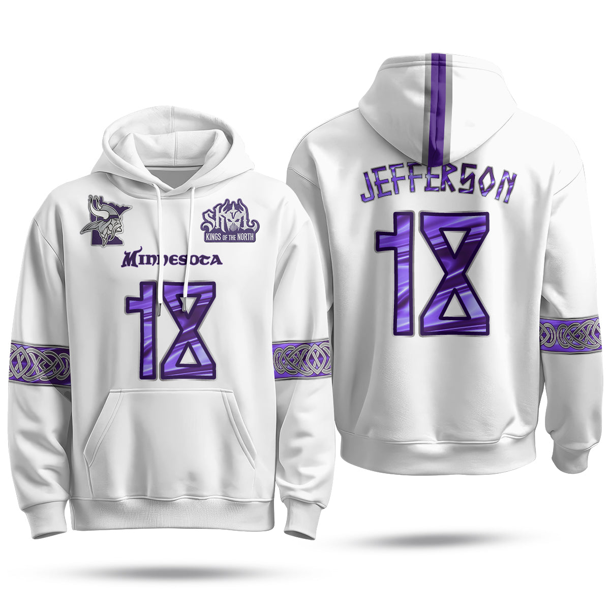 Minnesota Vikings 2026 Warrior Fleece Hoodie - Printed