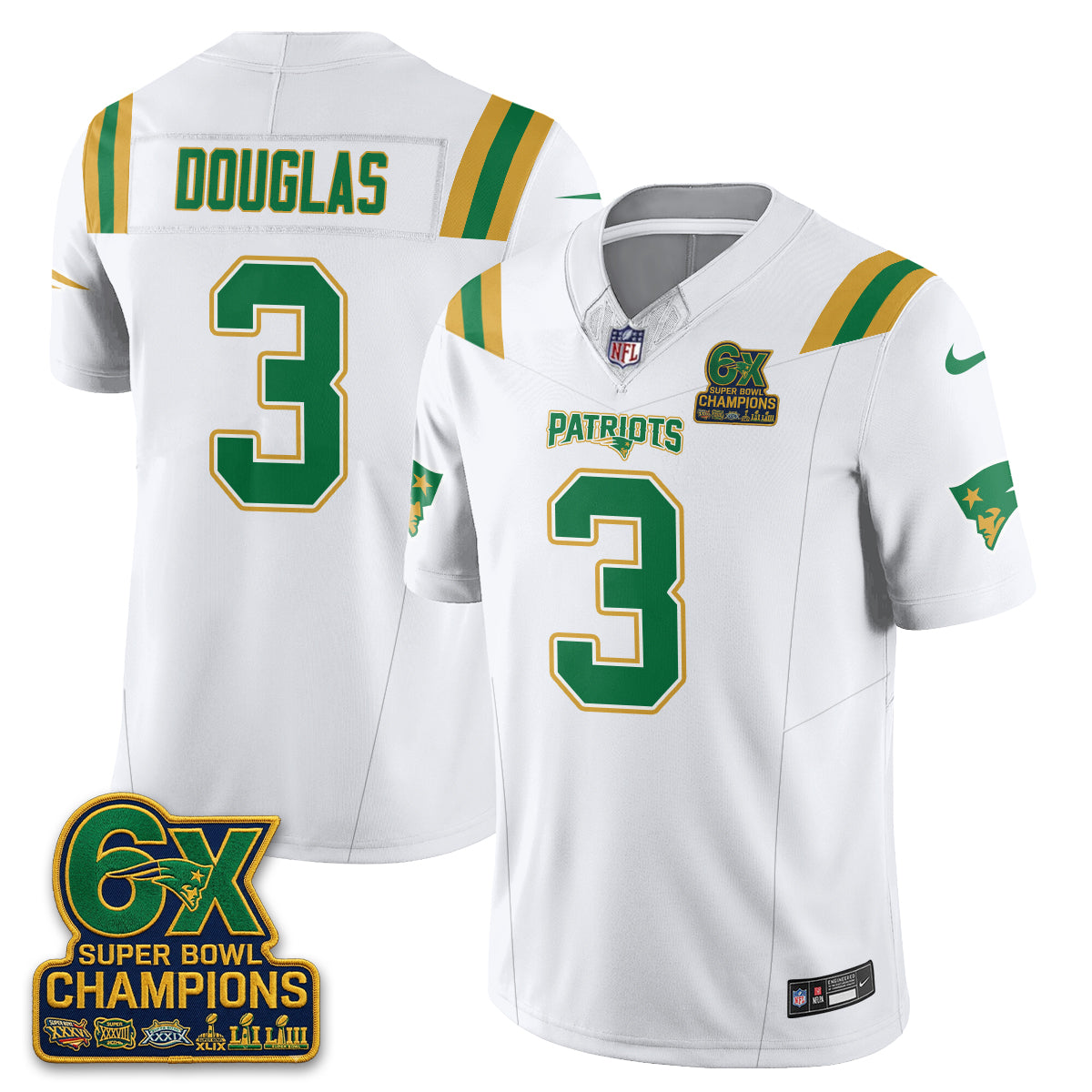 New England Patriots Irish Edition Vapor Jersey - Stitched