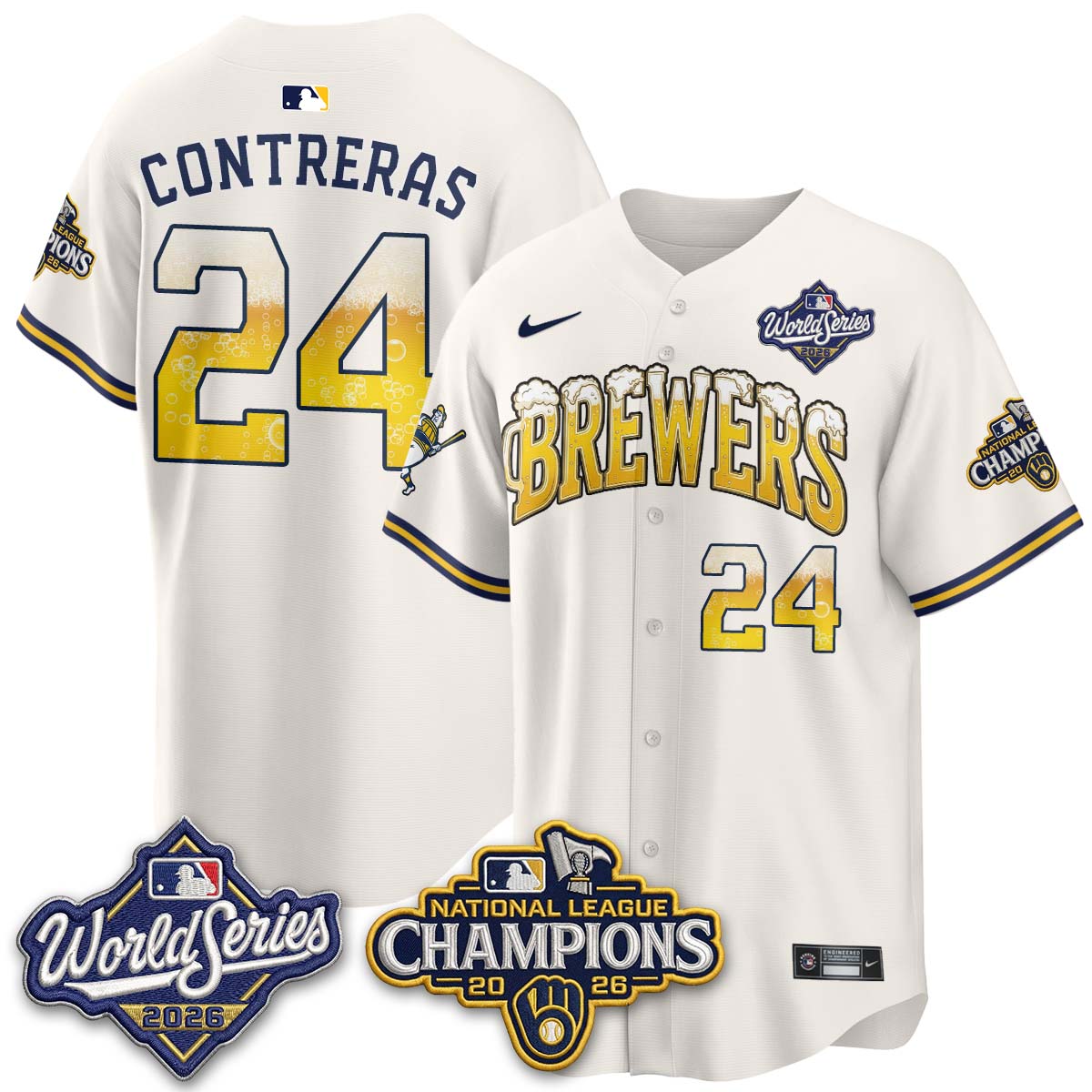 MIL "Pitcher & Pint" 2026 NL Champions Vapor Jersey - Stitched