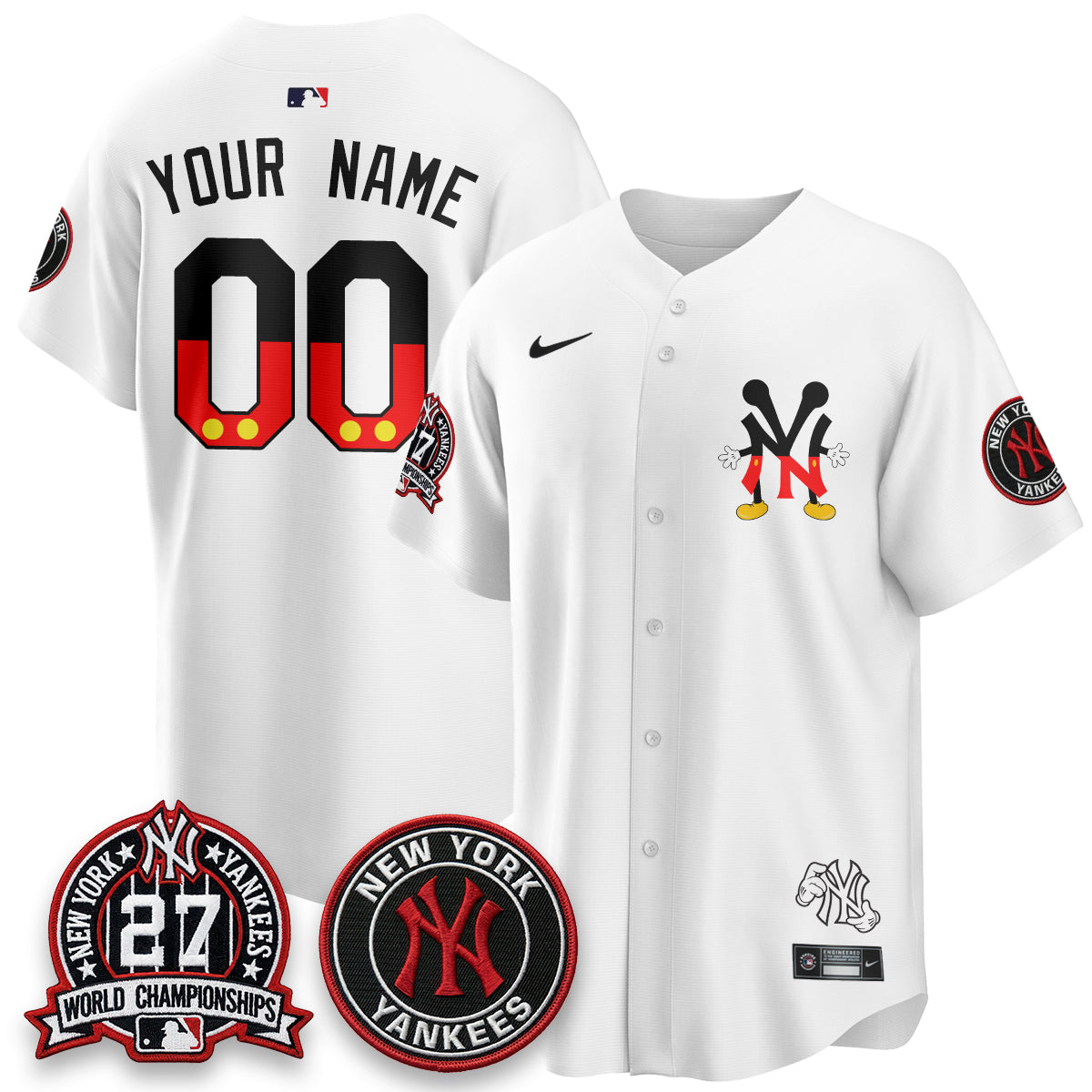 New York Yankees x Mouse Vapor Limited Custom Jersey - Stitched
