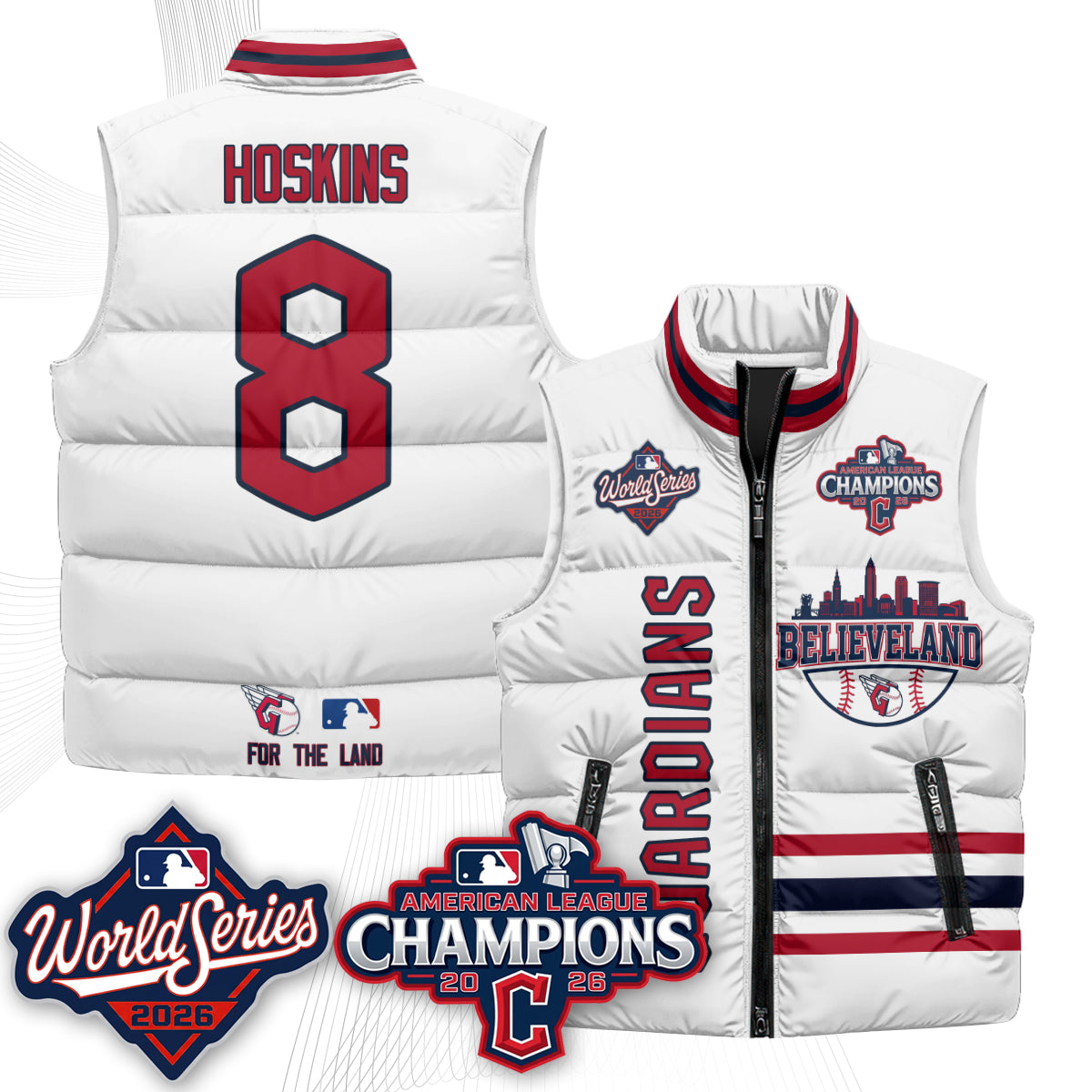CLE 2026 AL Champions Puffer Vest - Printed
