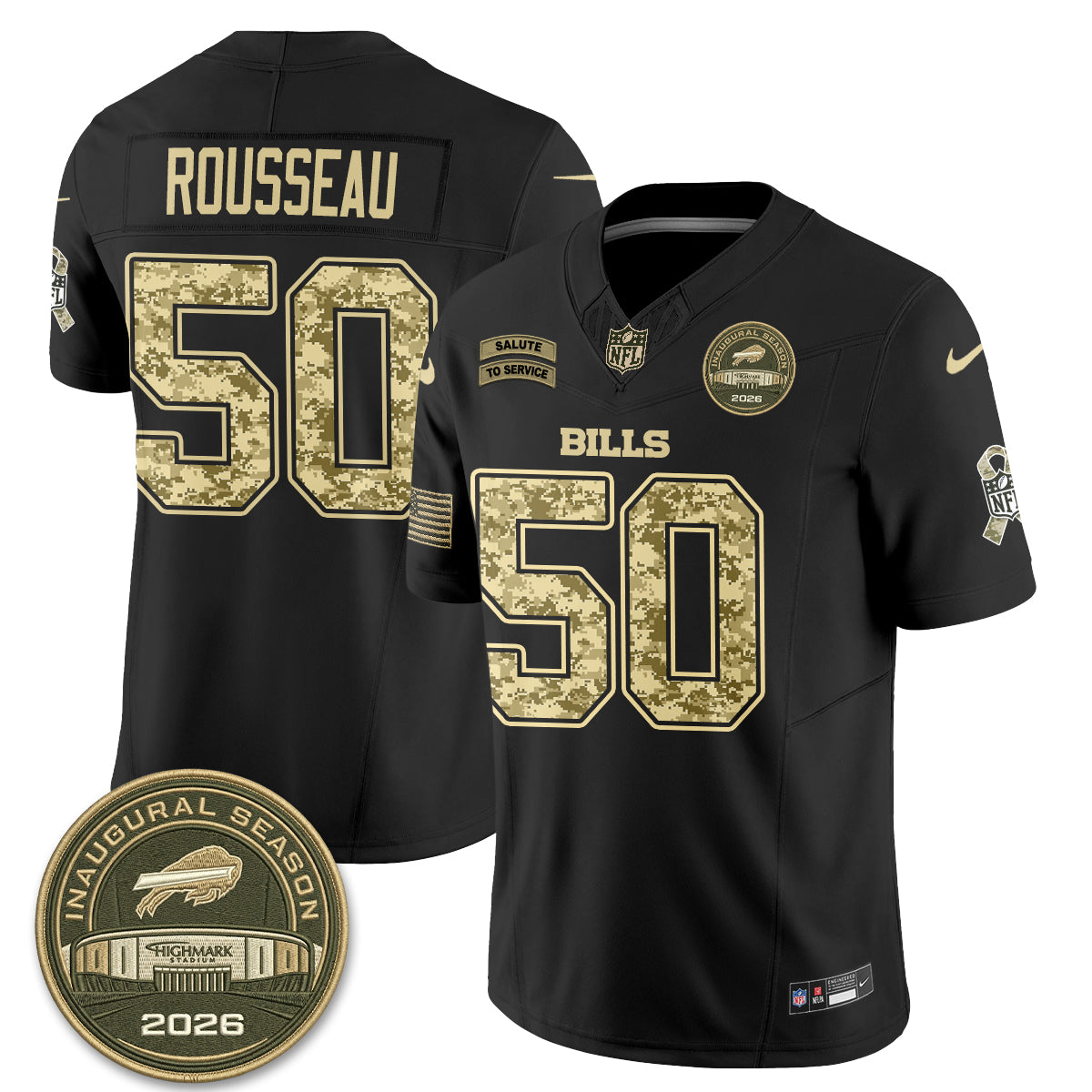Buffalo Bills 2026 Salute to Service Edition Vapor Jersey V2- Stitched