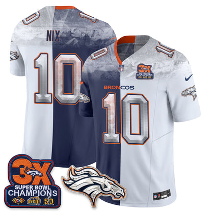 Denver Broncos Mile High Split Edition Vapor Jersey - Stitched