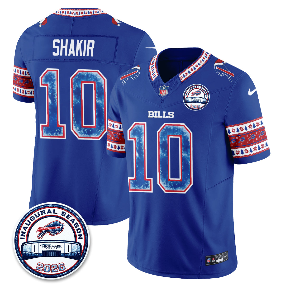Buffalo Bills Xmas Edition Vapor Jersey - Stitched