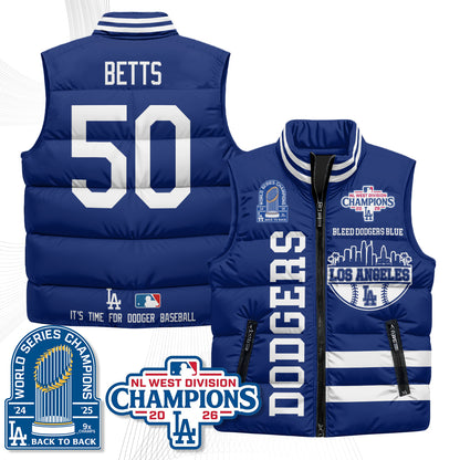 LAD "Bleed Blue" Puffer Vest - Printed