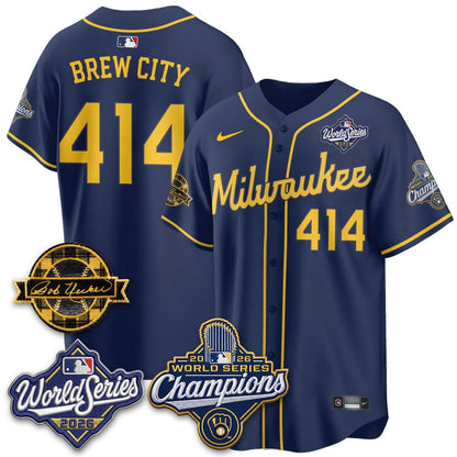 MIL 2026 WS Champions - Bob Uecker Patch Vapor Jersey - Stitched