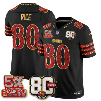 San Francisco 49ers Spooky Edition Vapor Jersey - Stitched