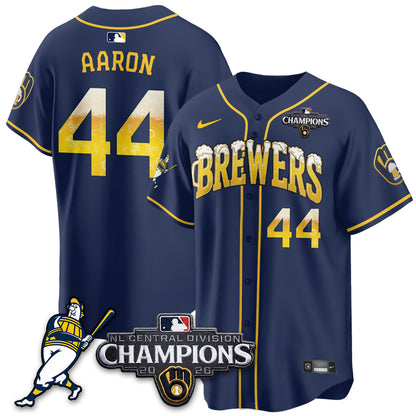 Milwaukee Brewers 2026 NL Division Champs Vapor Jersey V2- Stitched