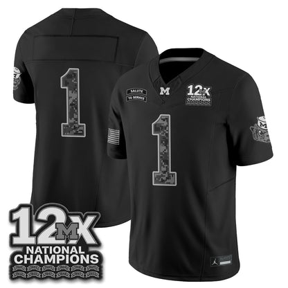 Michigan Wolverines 2026 Salute to Service Vapor Jersey - Stitched