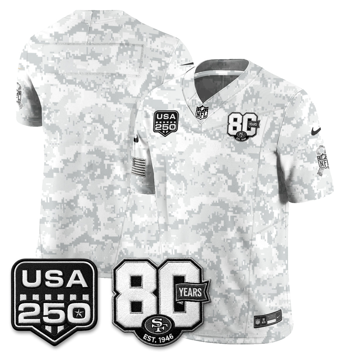 San Francisco 49ers 2026 Salute to Service Edition Vapor Jersey - Stitched