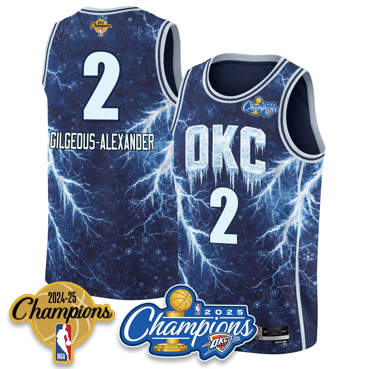 OKC 2026 Xmas Game Night Vapor Jersey - Printed