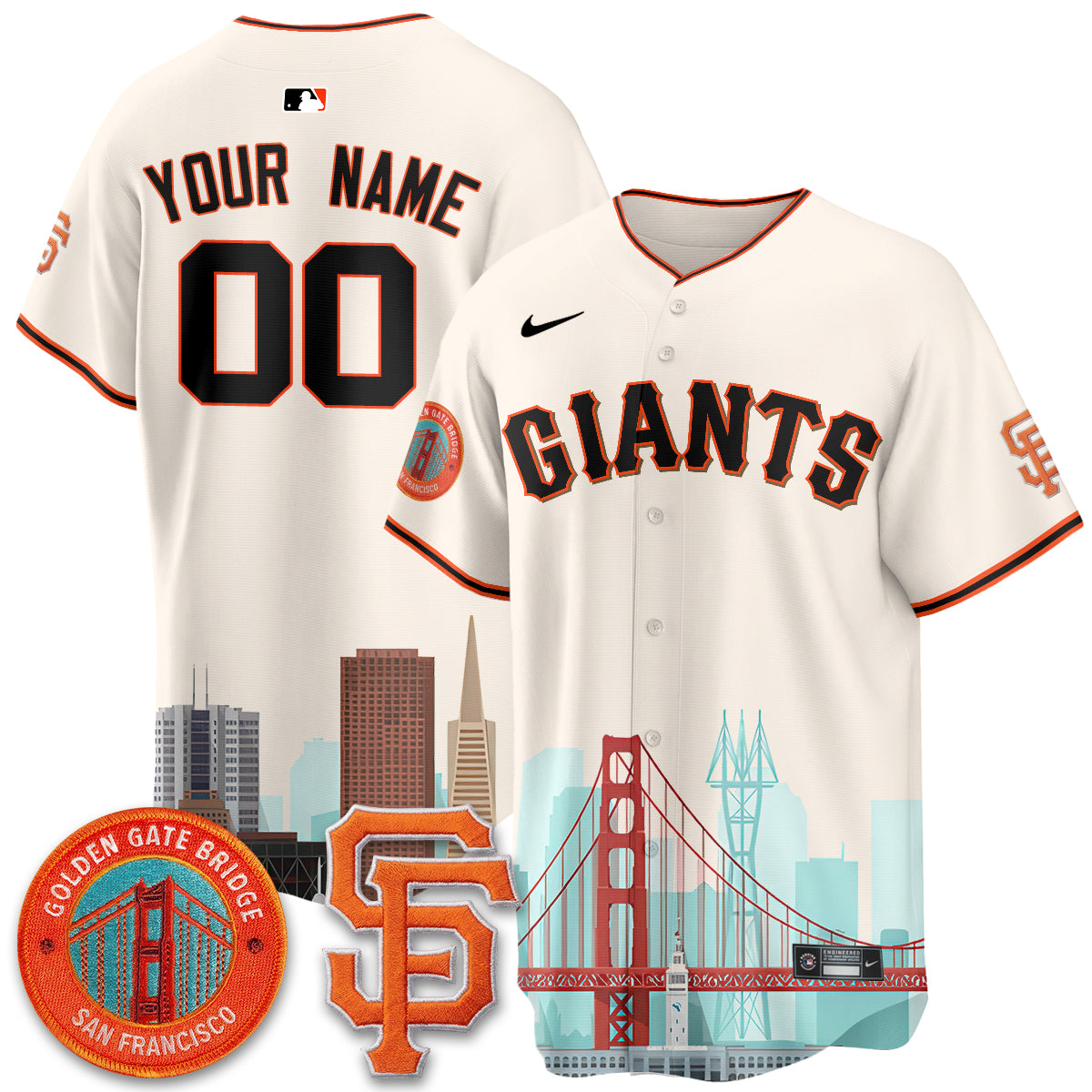 San Francisco Giants SF City Edition Vapor Custom Jersey - Stitched