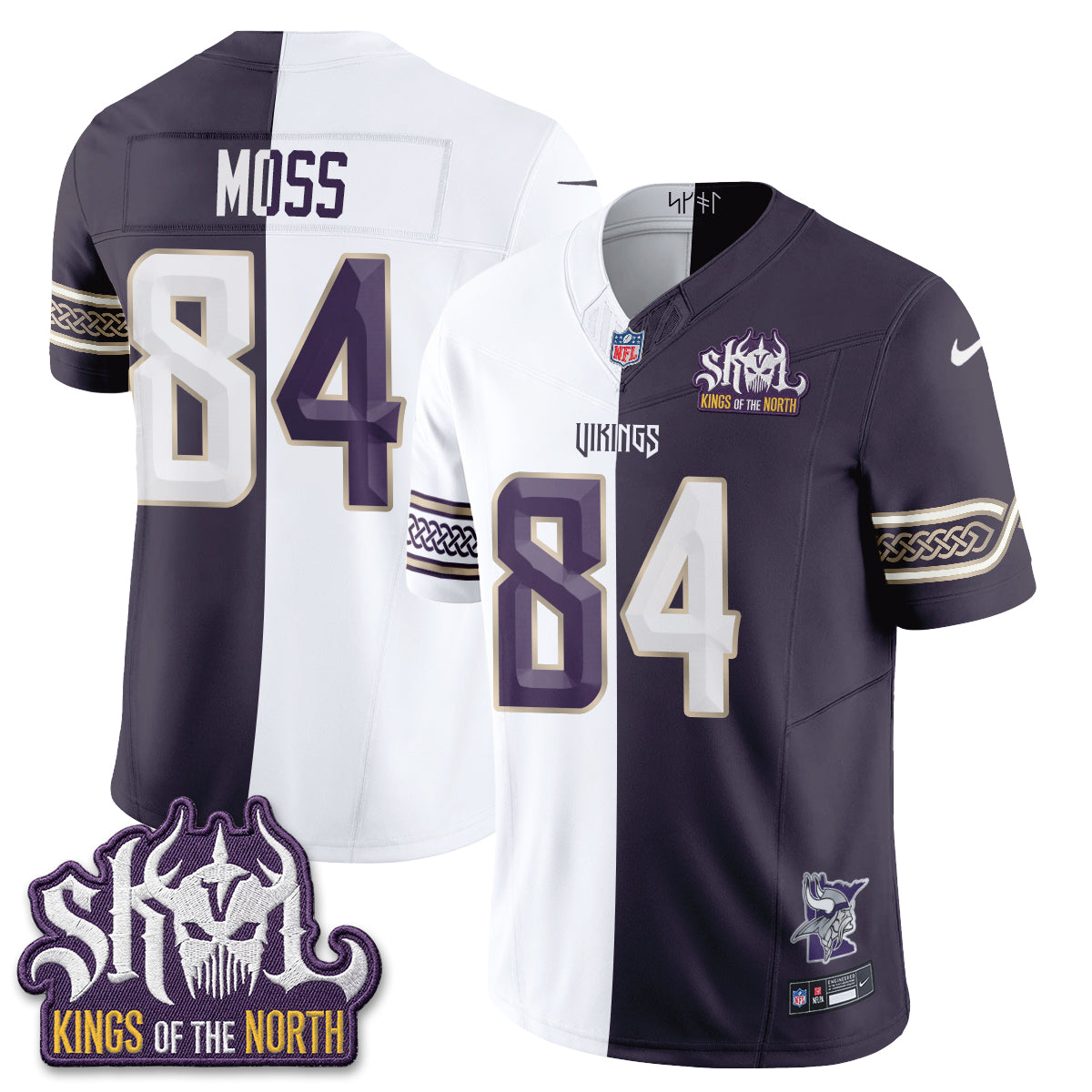 Minnesota Vikings 2026 Rivalries Split V2 Vapor Jersey - Stitched