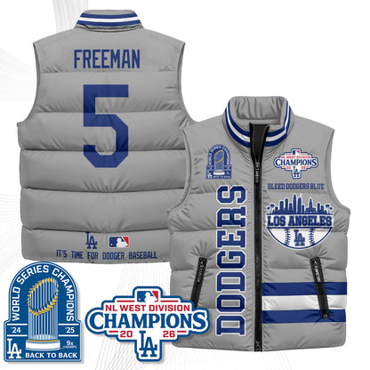 LAD "Bleed Blue" Puffer Vest - Printed