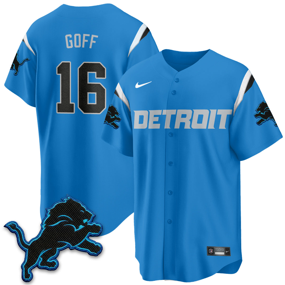 Detroit Lions 2026 Rivalries Baseball Vapor Jersey - Stitched