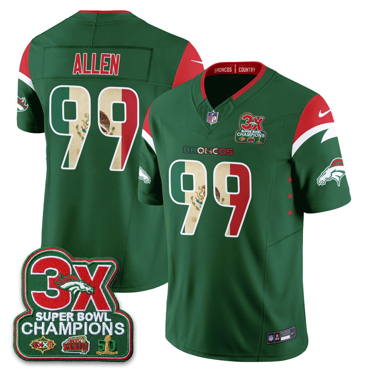 DEN Mexico Edition Vapor Jersey - Stitched