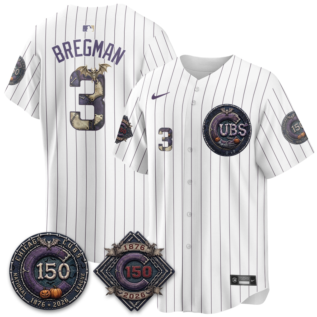 Chicago Cubs Nightmare Edition Vapor Limited Jersey - Printed