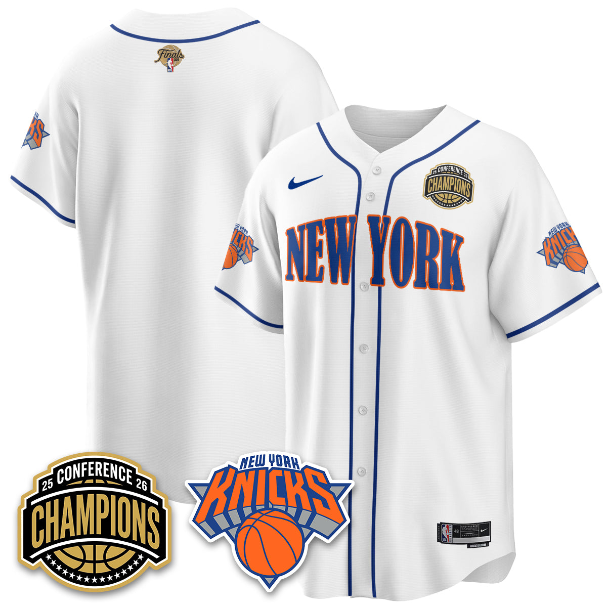 New York Knicks 2026 NBA Finals Vapor City Edition Jersey V2- Stitched
