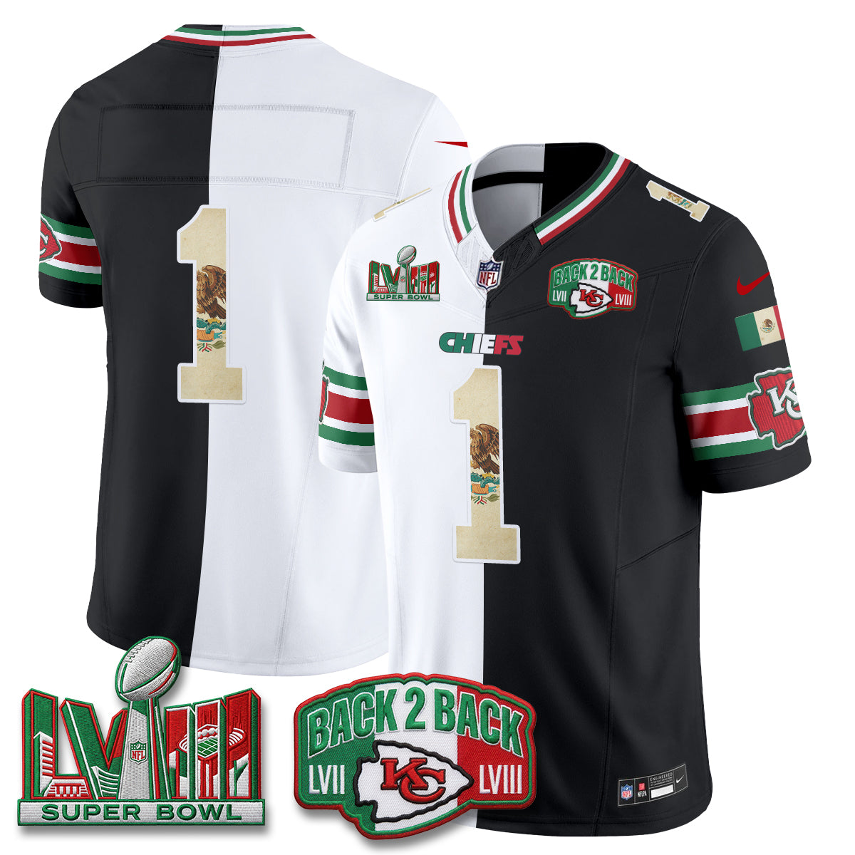 KC Mexico Split Edition Vapor Jersey - Stitched
