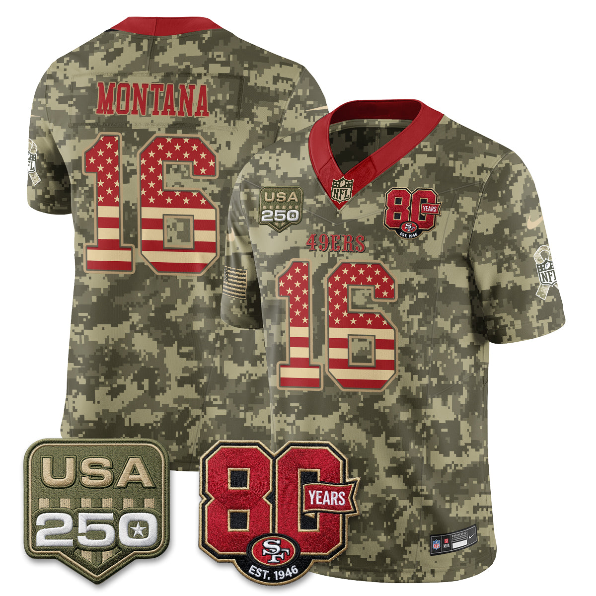 San Francisco 49ers 2026 Salute to Service Edition Vapor Jersey - Stitched