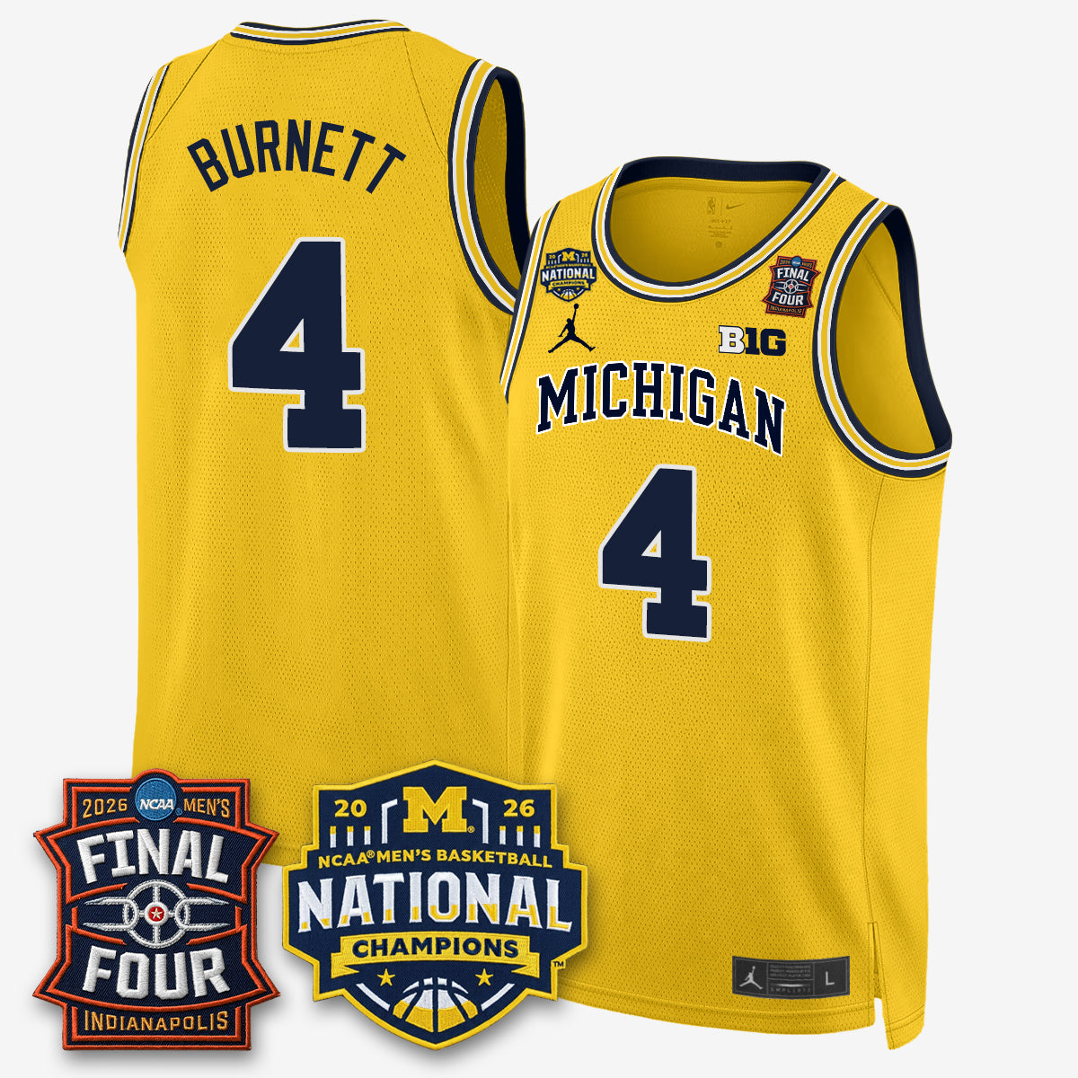 MICH 2026 NCAA Men's Basketball Champions Limited Jersey - All Stitched