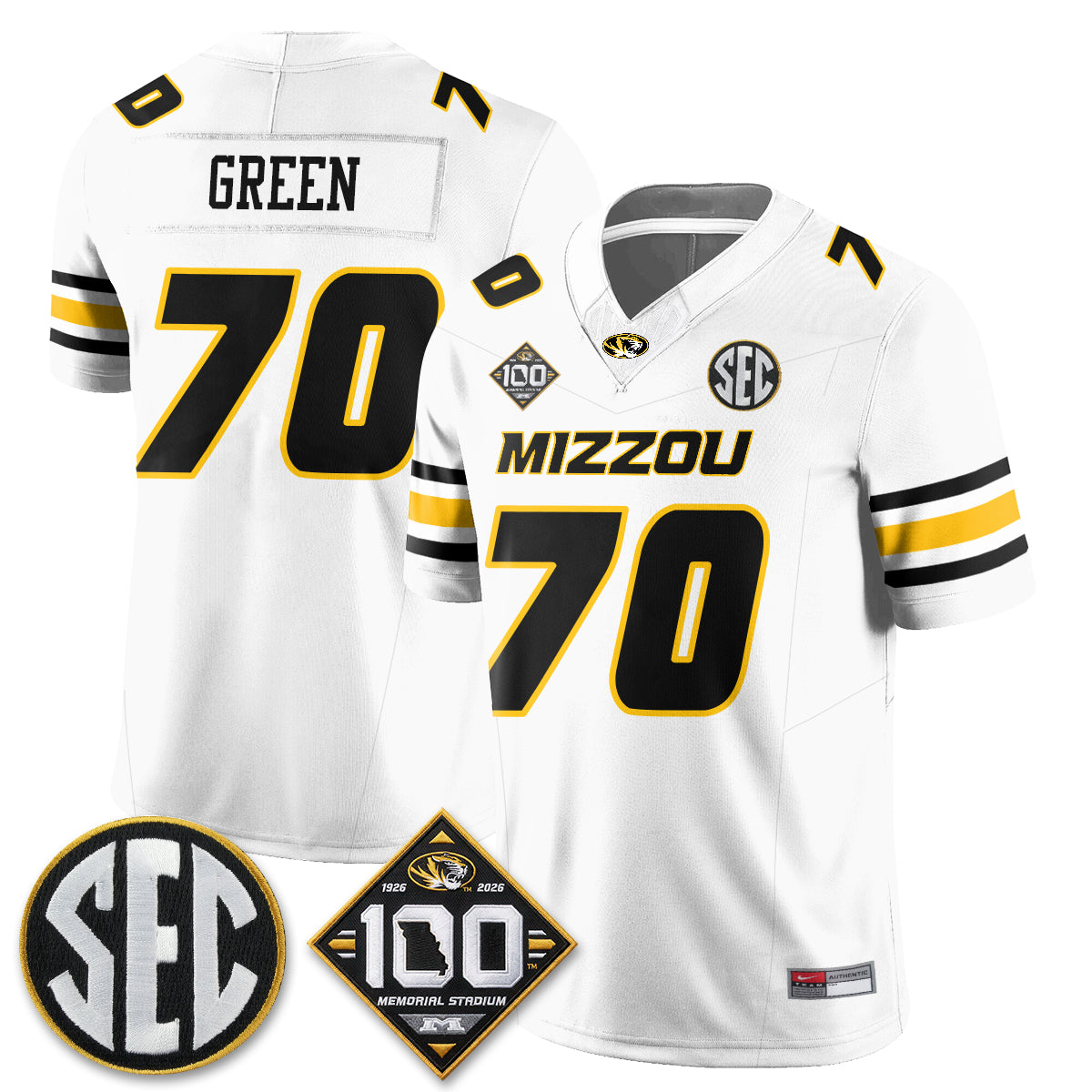 MIZZ 100th Anniversary of Memorial Stadium Vapor Jersey - Stitched