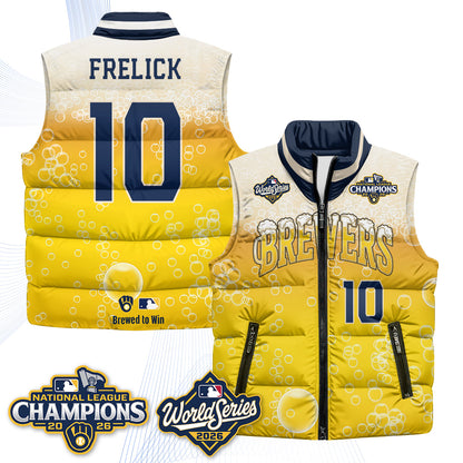 MIL "Pitcher & Pint" 2026 NL Champions Puffer Vest - Printed
