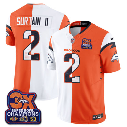 Denver Broncos Split Edition Vapor Jersey - Stitched